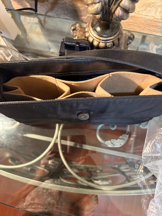 Prada Black Shoulder Bag with Buckle Detail & wallet